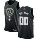 Men's Milwaukee Bucks Customized Black Icon Swingman Nike Jersey