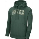 Men's Milwaukee Bucks Green 2021 City Edition Essential Logo Pullover Hoodie