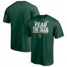 Men's Milwaukee Bucks Green 2021 NBA Playoffs Bound Dunk T Shirt