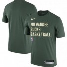 Men's Milwaukee Bucks Green Sideline Legend Performance Practice T Shirt
