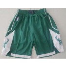 Men's Milwaukee Bucks Green Swingman Shorts