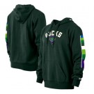 Men's Milwaukee Bucks Hunter Green 2021 City Edition Pullover Hoodie