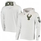 Men's Milwaukee Bucks Pro Standard White Collection Pullover Hoodie