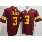 Men's Minnesota Golden Gophers #3 Koi Perich Limited Red College Football Jersey