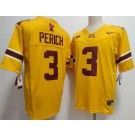 Men's Minnesota Golden Gophers #3 Koi Perich Limited Yellow College Football Jersey