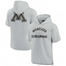 Men's Minnesota Golden Gophers Gray Super Soft Fleece Short Sleeve Hoodie