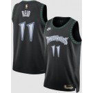 Men's Minnesota Timberwolves #11 Naz Reid Black Classic Heat Press Jersey