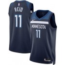 Men's Minnesota Timberwolves #11 Naz Reid Navy Heat Press Jersey