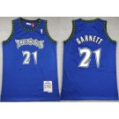Men's Minnesota Timberwolves #21 Kevin Garnett Blue 2003 Throwback Swingman Jersey