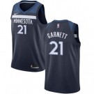 Men's Minnesota Timberwolves #21 Kevin Garnett Navy Icon Hot Press Jersey