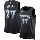 Men's Minnesota Timberwolves #27 Rudy Gobert Black Classic Heat Press Jersey