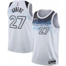 Men's Minnesota Timberwolves #27 Rudy Gobert White 2024 City Heat Press Jersey
