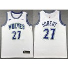 Men's Minnesota Timberwolves #27 Rudy Gobert White Classic Icon Sponsor Swingman Jersey