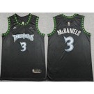 Men's Minnesota Timberwolves #3 Jaden McDaniels Black Classic Sponsor Swingman Jersey