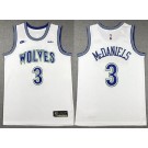 Men's Minnesota Timberwolves #3 Jaden McDaniels White Classic Icon Sponsor Swingman Jersey