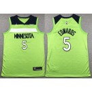 Men's Minnesota Timberwolves #5 Anthony Edwards Green Icon Sponsor Swingman Jersey