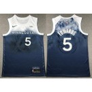 Men's Minnesota Timberwolves #5 Anthony Edwards Navy 2023 City Icon Sponsor Swingman Jersey