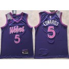 Men's Minnesota Timberwolves #5 Anthony Edwards Purple 2025 City Swingman Jersey