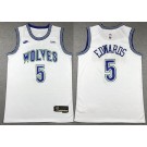 Men's Minnesota Timberwolves #5 Anthony Edwards White Classic Icon Sponsor Swingman Jersey