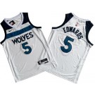 Men's Minnesota Timberwolves #5 Anthony Edwards White Icon Swingman Jersey