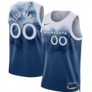 Men's Minnesota Timberwolves Custom Blue 2023 City Icon Heat Press Jersey
