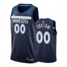 Men's Minnesota Timberwolves Custom Navy Icon Hot Press Jersey