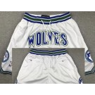 Men's Minnesota Timberwolves White Classic Just Don Shorts