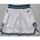 Men's Minnesota Timberwolves White Classic Swingman Shorts