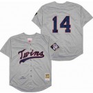 Men's Minnesota Twins #14 Kent Hrbek Gray 1969 Throwback Jersey