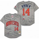 Men's Minnesota Twins #14 Kent Hrbek Gray 1987 Throwback Jersey