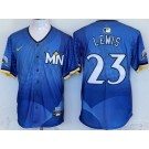 Men's Minnesota Twins #23 Royce Lewis Blue 2024 City Connect Limited Jersey