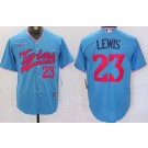 Men's Minnesota Twins #23 Royce Lewis Blue Player Number Cool Base Jersey