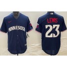Men's Minnesota Twins #23 Royce Lewis Navy Cool Base Jersey
