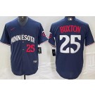 Men's Minnesota Twins #25 Byron Buxton Navy Player Number Cool Base Jersey