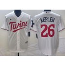 Men's Minnesota Twins #26 Max Kepler White Cool Base Jersey