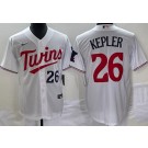 Men's Minnesota Twins #26 Max Kepler White Player Number Cool Base Jersey