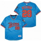 Men's Minnesota Twins #28 Bert Blyleven Blue 1984 Turn Back The Clock Jersey