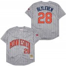 Men's Minnesota Twins #28 Bert Blyleven Gray 1987 Throwback Jersey