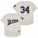 Men's Minnesota Twins #34 Kirby Puckett Cream 1969 Throwback Jersey