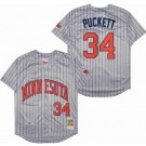 Men's Minnesota Twins #34 Kirby Puckett Gray 1987 Throwback Jersey