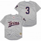 Men's Minnesota Twins #3 Harmon Killebrew Gray 1969 Throwback Jersey