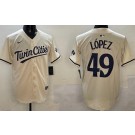 Men's Minnesota Twins #49 Pablo Lopez Cream Limited Jersey