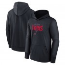 Men's Minnesota Twins Black Authentic Collection Pregame Performance Pullover Hoodie