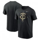 Men's Minnesota Twins Black Camo Logo T Shirt