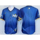 Men's Minnesota Twins Blank Blue 2024 City Connect Limited Jersey