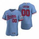 Men's Minnesota Twins Customized Light Blue Authentic Jersey