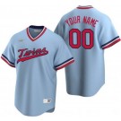 Men's Minnesota Twins Customized Light Blue Cooperstown Collection Cool Base Jersey