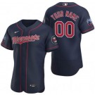 Men's Minnesota Twins Customized Navy Alternate 60th Anniversary Authentic Jersey