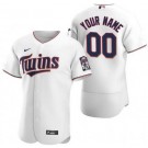 Men's Minnesota Twins Customized White Authentic Jersey