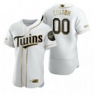 Men's Minnesota Twins Customized White Gold 2020 FlexBase Jersey